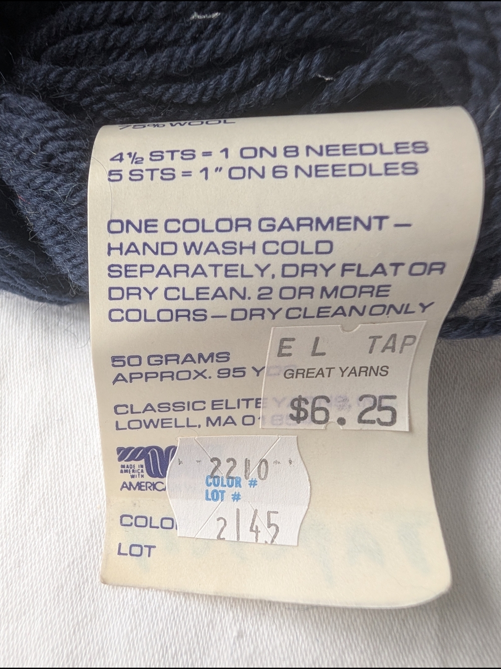 Classic Elite Tapestry Navy Wool Mohair Yarn - 8 Skeins - Picture 8 of 8